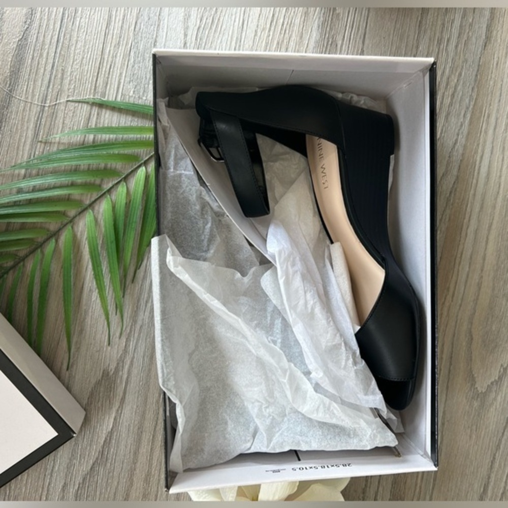 ✨NEW Nine West Black Women's Ankle Strap drop wedge Sandals 8.5 - Picture 9 of 10